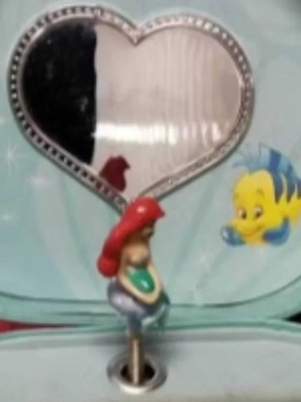 💕 3/$25 Rare Disney’s The Little Mermaid Heart Music Jewelry Box (1990’s)